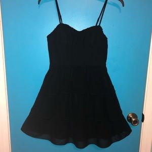 American Eagle Tier Ruffled Little Black Dress